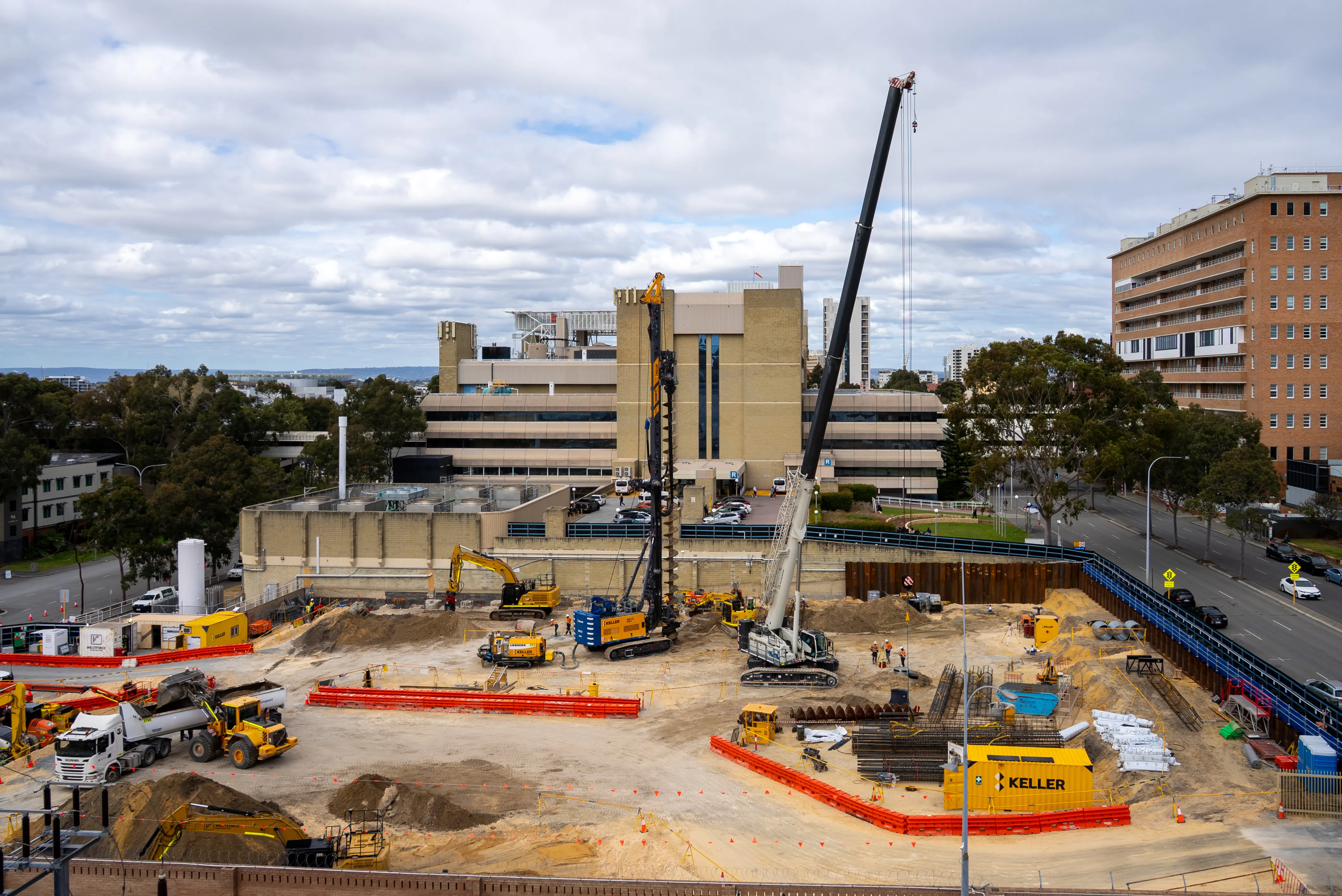Royal Perth Hospital Emergency Department Expansion construction site. 
