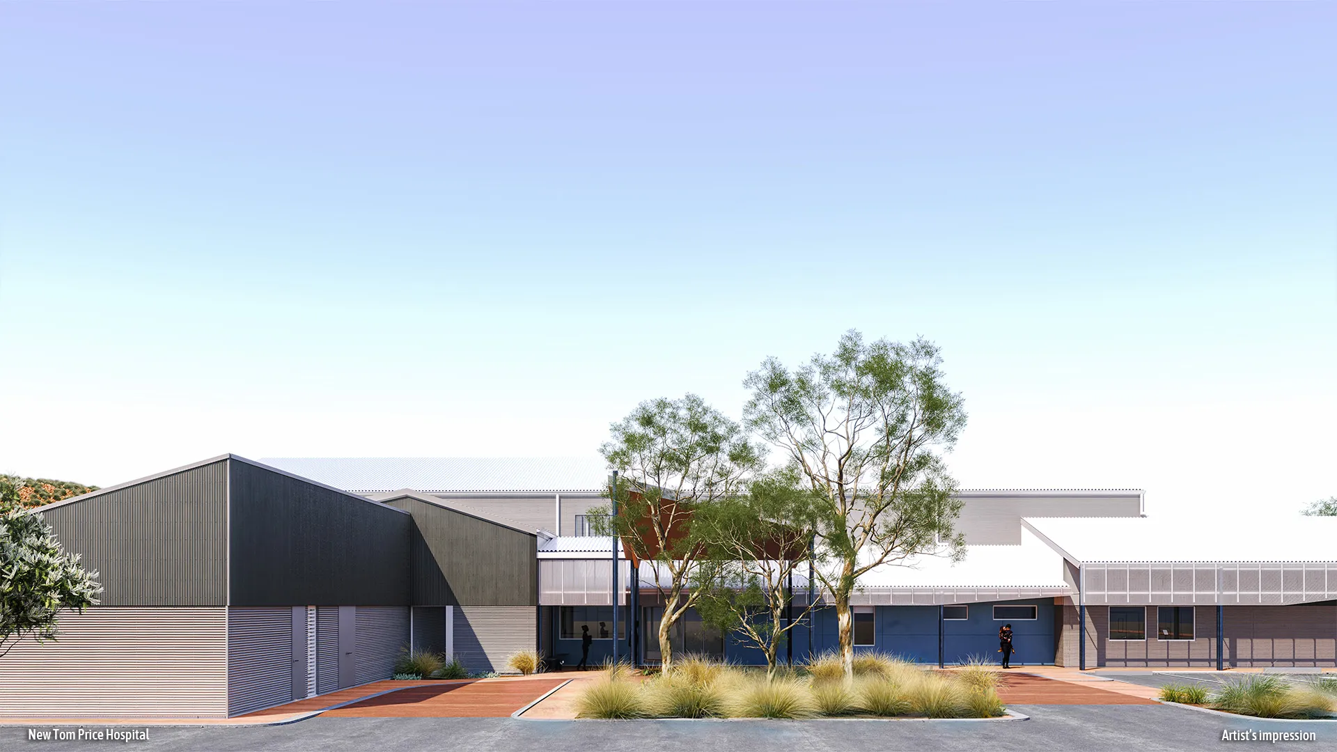 a building with trees in front of it