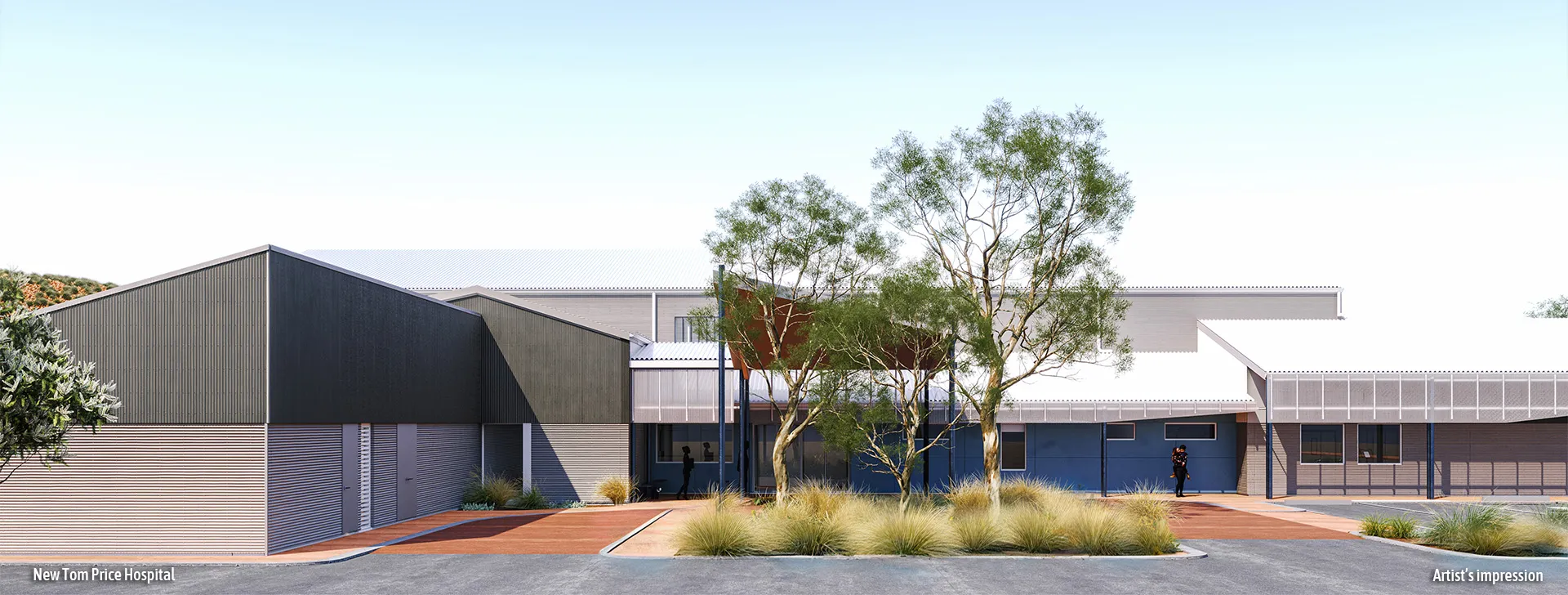 a building with trees in front of it