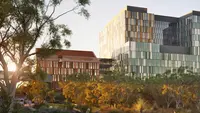 View of the New Women and Babies Hospital from Robin Warren Drive