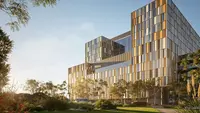 View of the New Women and Babies Hospital from Fiona Wood Road