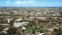 Aerial view of Osborne Park Hospital from Karrinyup Road