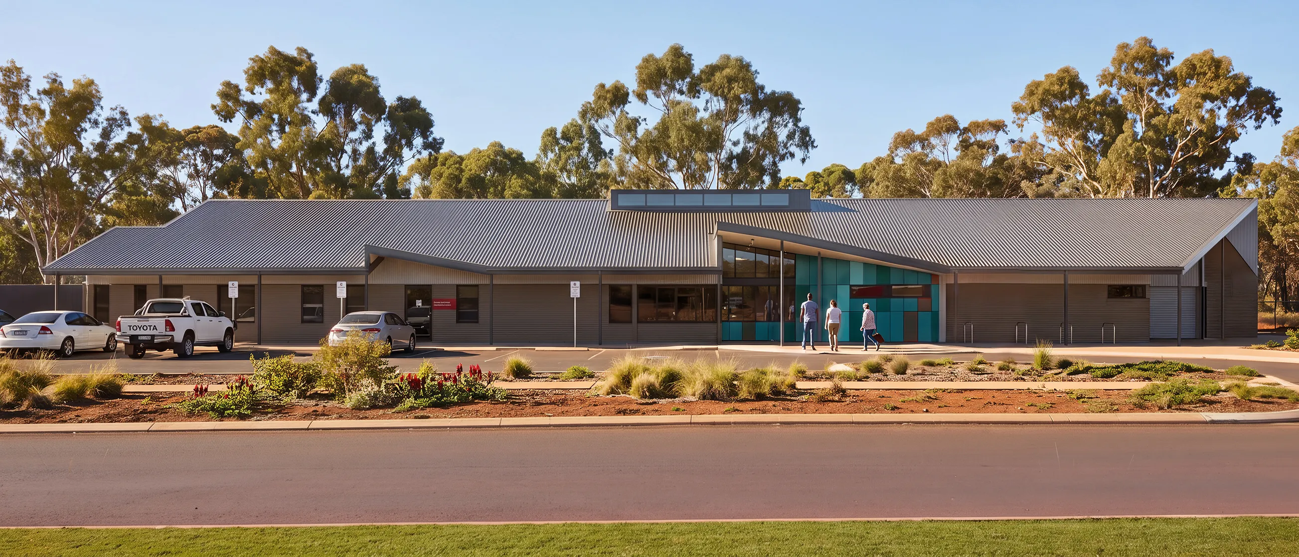 Artist’s impression of the front of the New Paraburdoo Hospital. 