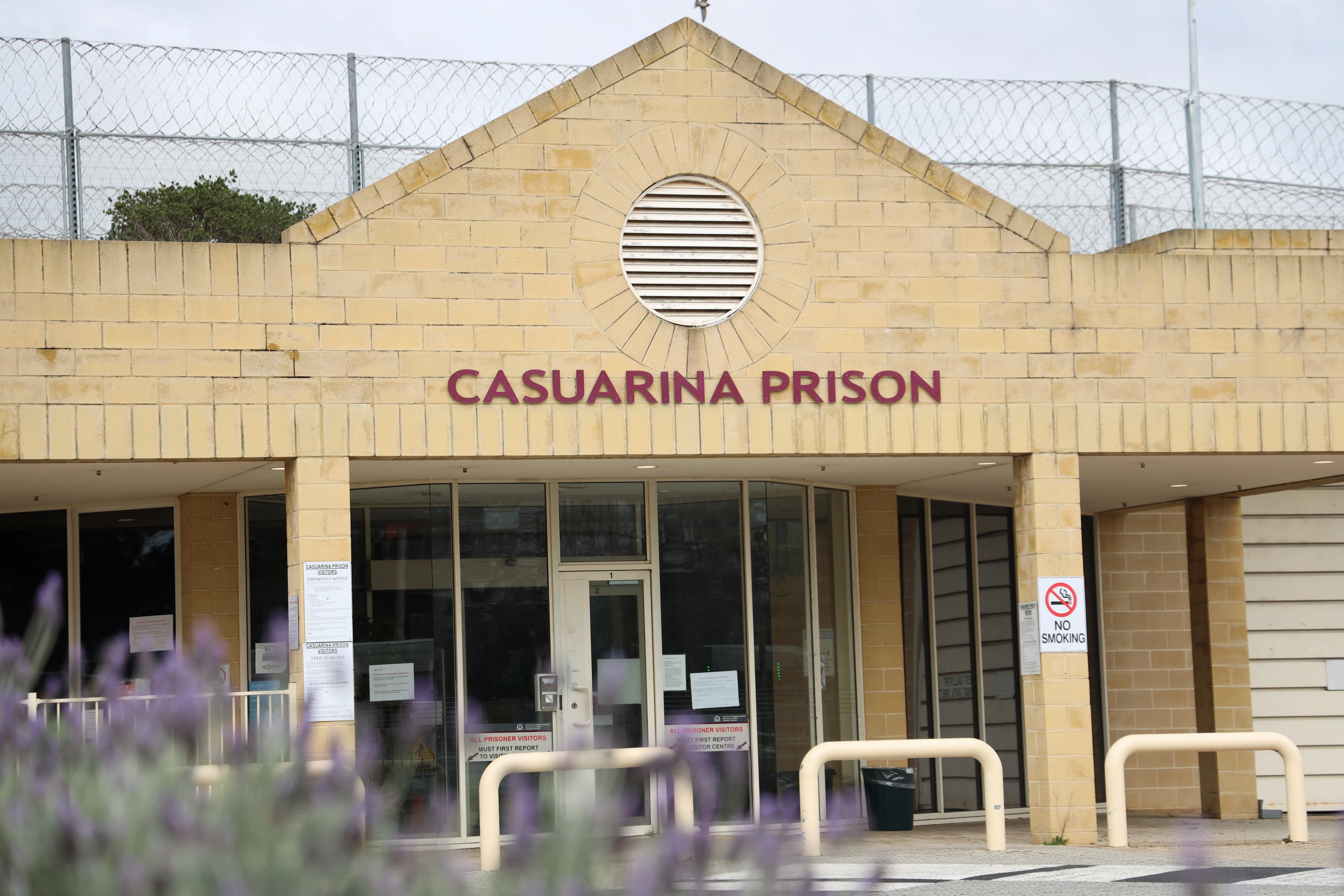 Casuarina Prison building main entrance with signage