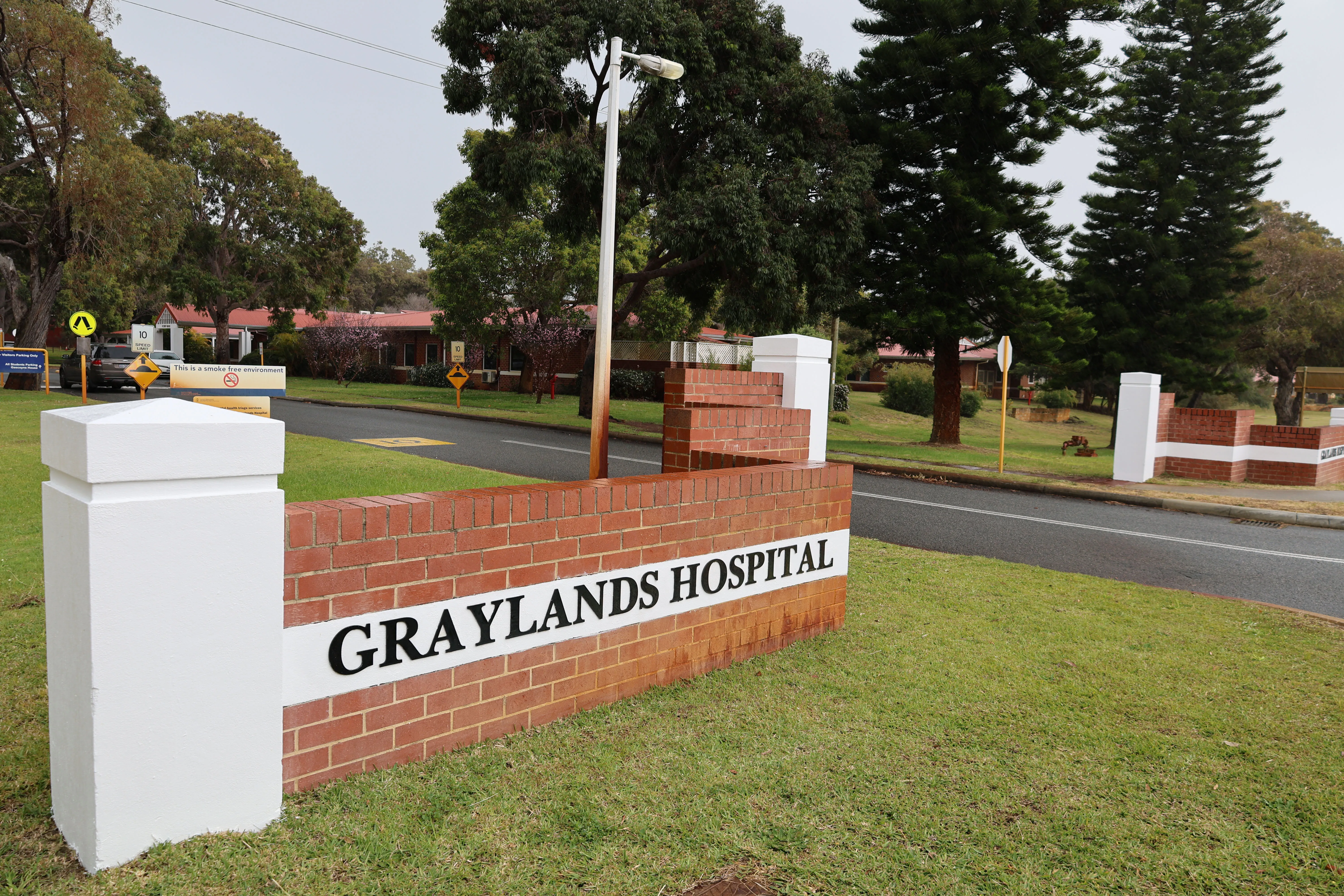 Graylands Hospital entrance sign